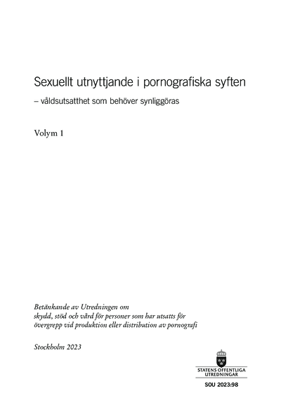 Omslaget till SOU 2023:98