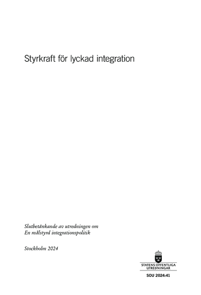 Omslaget till SOU 2024:41