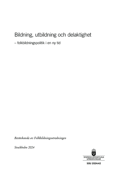 Omslaget till SOU 2024:42