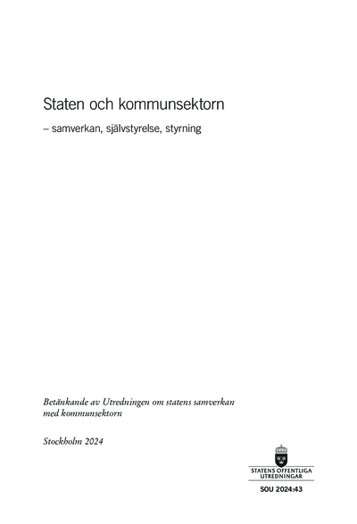Omslaget till SOU 2024:43