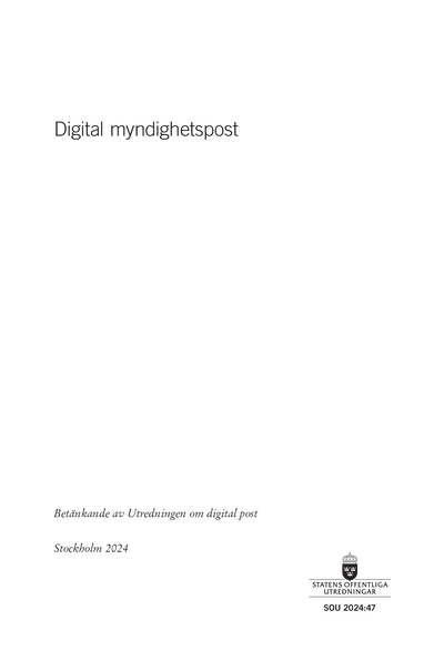 Omslaget till SOU 2024:47