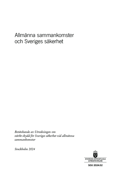 Omslaget till SOU 2024:52