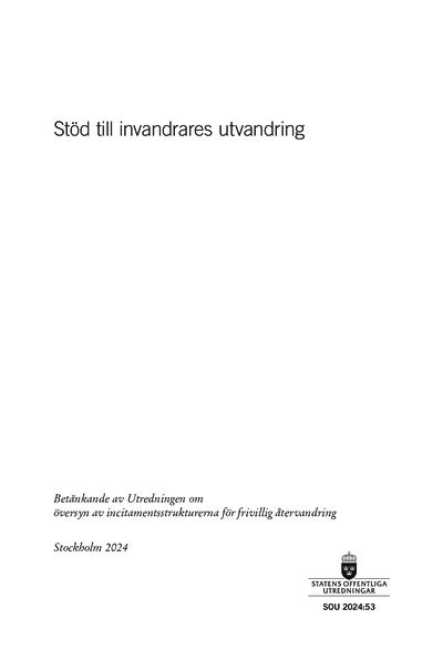 Omslaget till SOU 2024:53