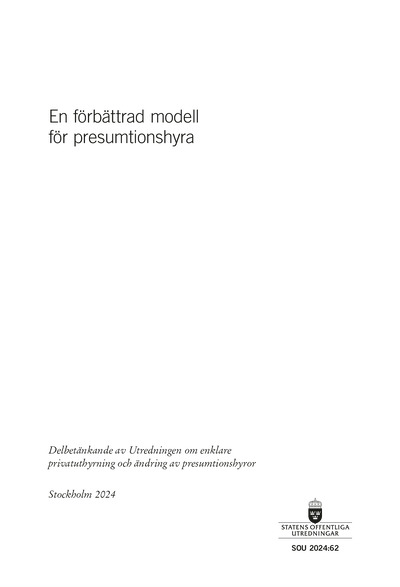 Omslaget till SOU 2024:62