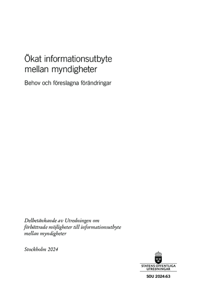 Omslaget till SOU 2024:63