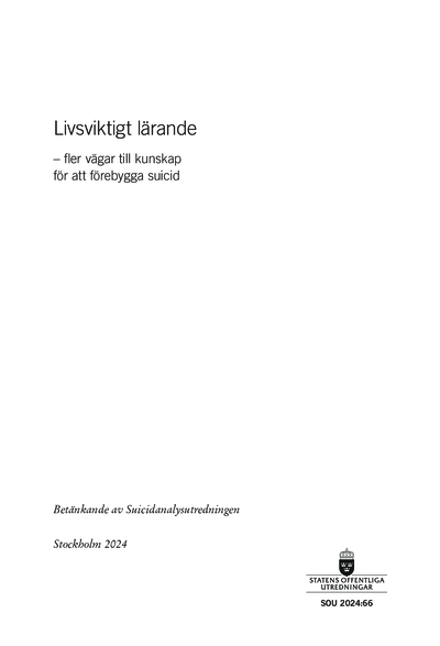 Omslaget till SOU 2024:66