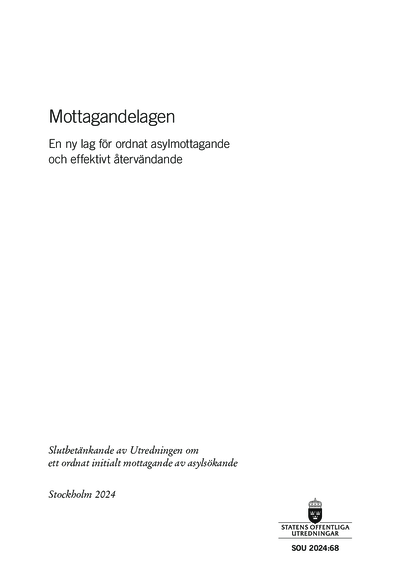 Omslaget till SOU 2024:68