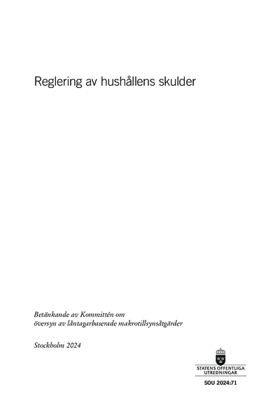 Omslaget till SOU 2024:71