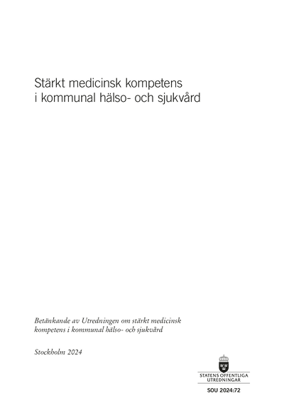 Omslaget till SOU 2024:72