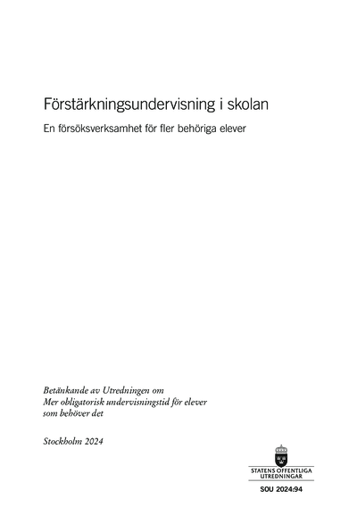 Omslaget till SOU 2024:94