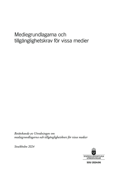 Omslaget till SOU 2024:96