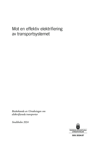 Omslaget till SOU 2024:97