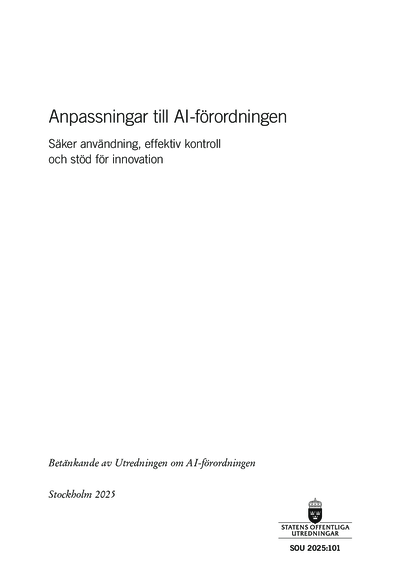 Omslaget till SOU 2025:101