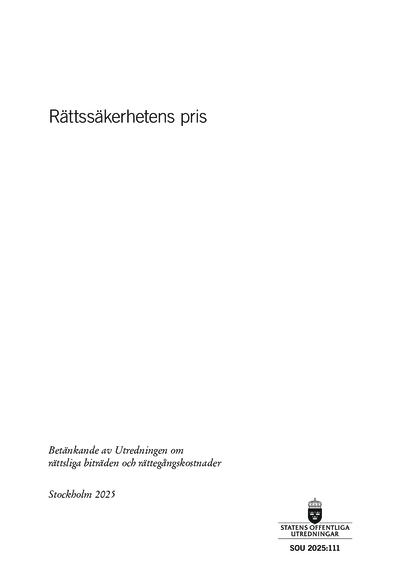 Omslaget till SOU 2025:111