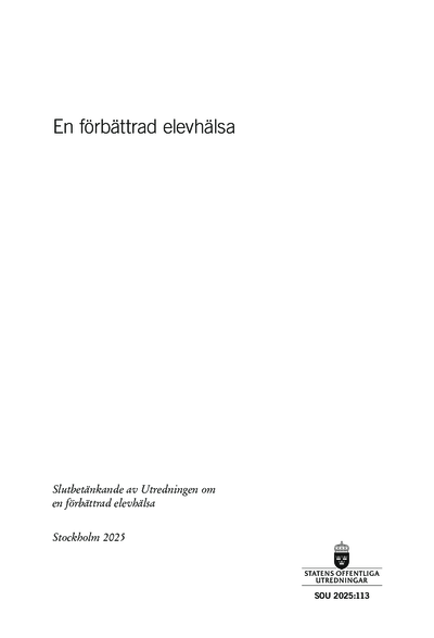 Omslaget till SOU 2025:113