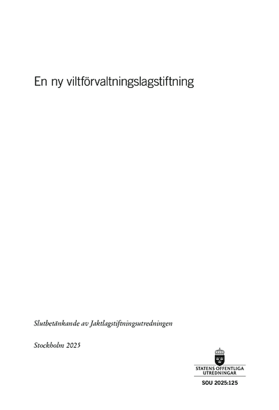 Omslaget till SOU 2025:125