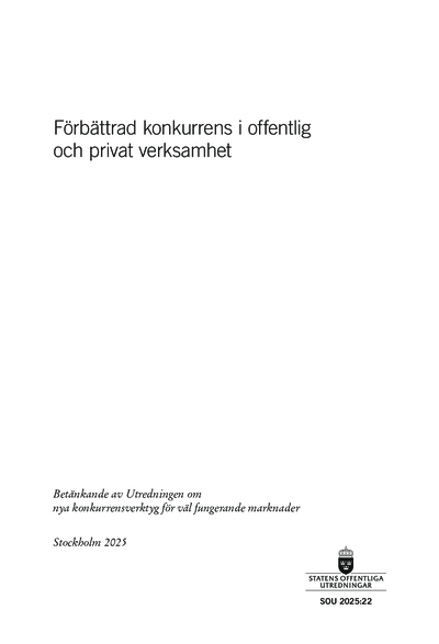 Omslaget till SOU 2025:22