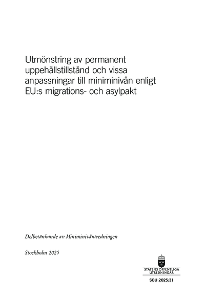 Omslaget till SOU 2025:31