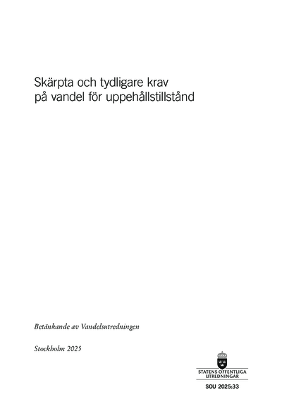 Omslaget till SOU 2025:33