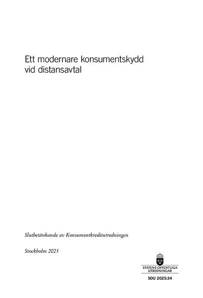 Omslaget till SOU 2025:34