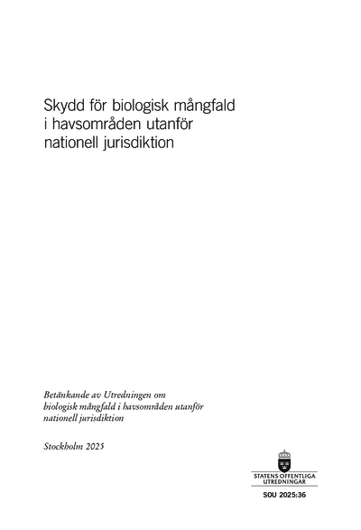 Omslaget till SOU 2025:36