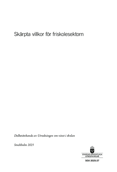 Omslaget till SOU 2025:37