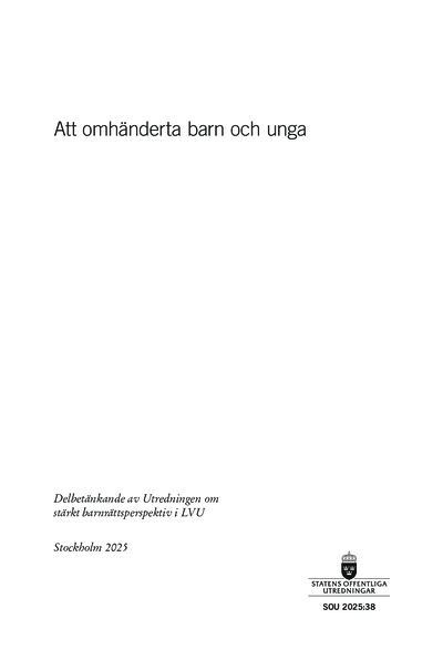 Omslaget till SOU 2025:38