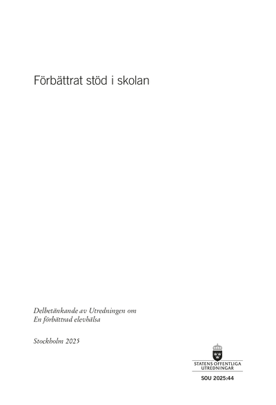 Omslaget till SOU 2025:44