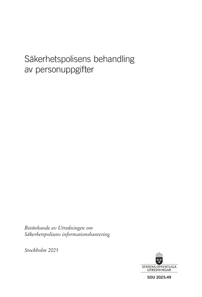 Omslaget till SOU 2025:49