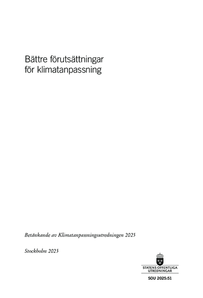 Omslaget till SOU 2025:51