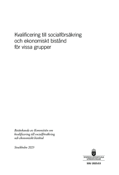 Omslaget till SOU 2025:53