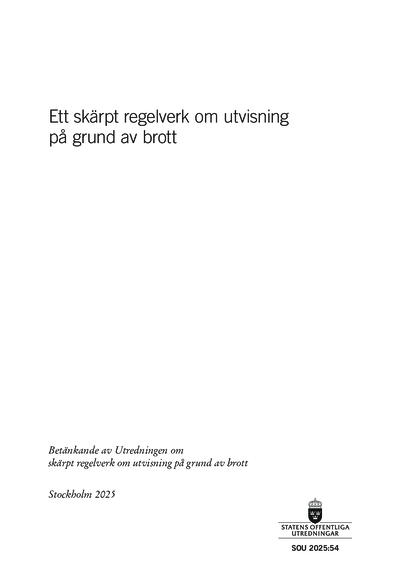Omslaget till SOU 2025:54