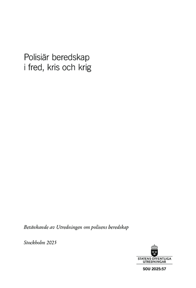 Omslaget till SOU 2025:57