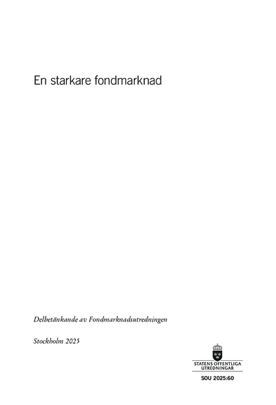 Omslaget till SOU 2025:60