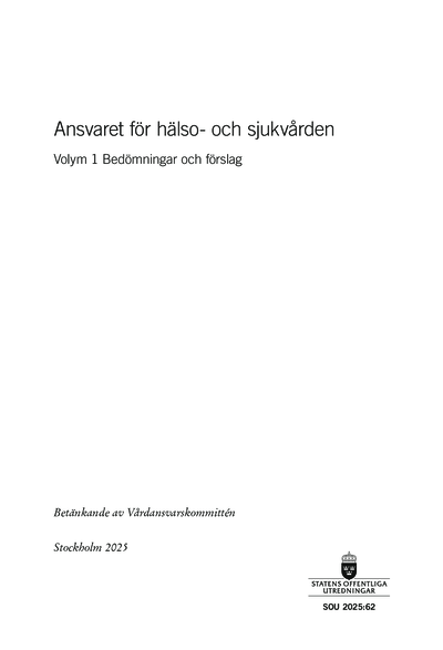 Omslaget till SOU 2025:62