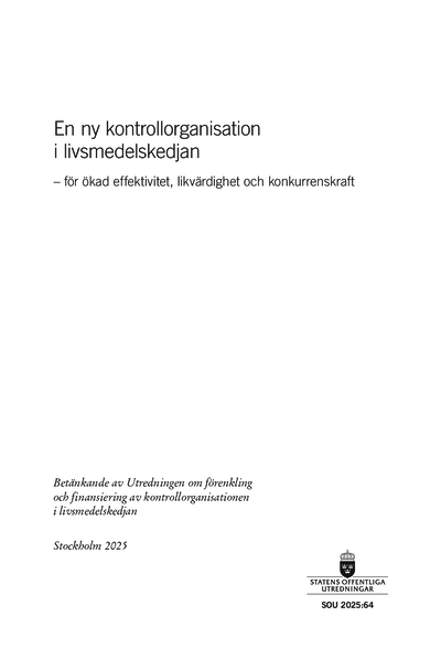 Omslaget till SOU 2025:64