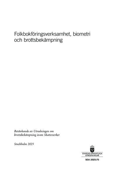 Omslaget till SOU 2025:75
