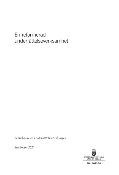 Omslaget till SOU 2025:78
