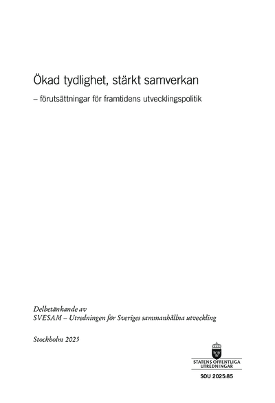 Omslaget till SOU 2025:85