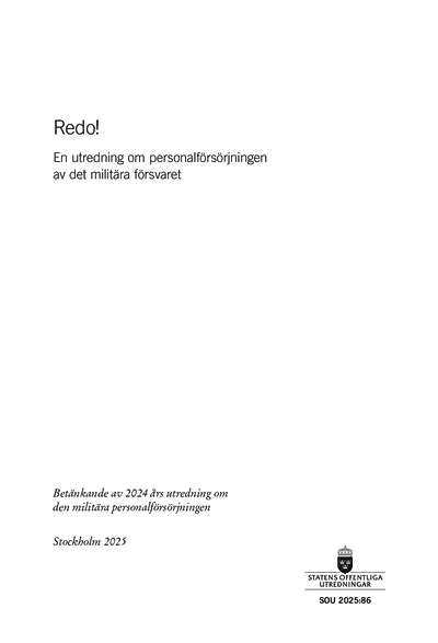 Omslaget till SOU 2025:86