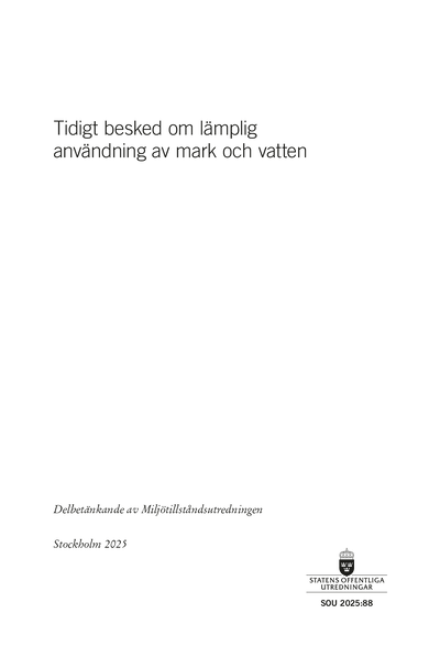 Omslaget till SOU 2025:88