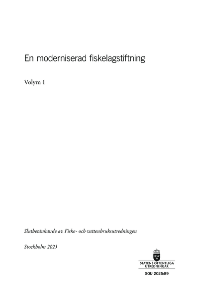 Omslaget till SOU 2025:89