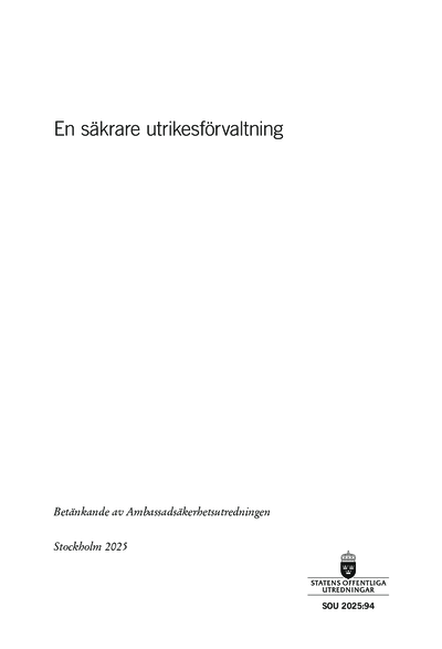 Omslaget till SOU 2025:94