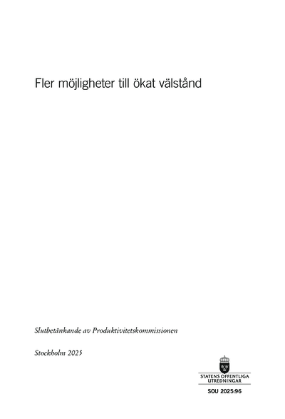 Omslaget till SOU 2025:96