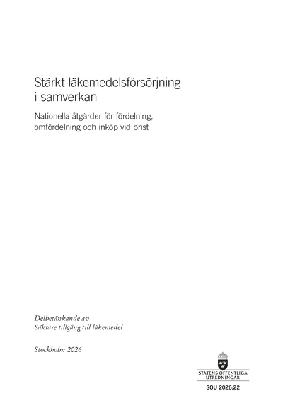 Omslaget till SOU 2026:22
