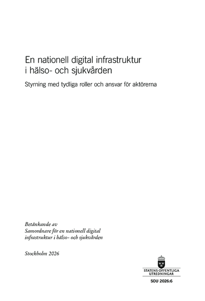 Omslaget till SOU 2026:6