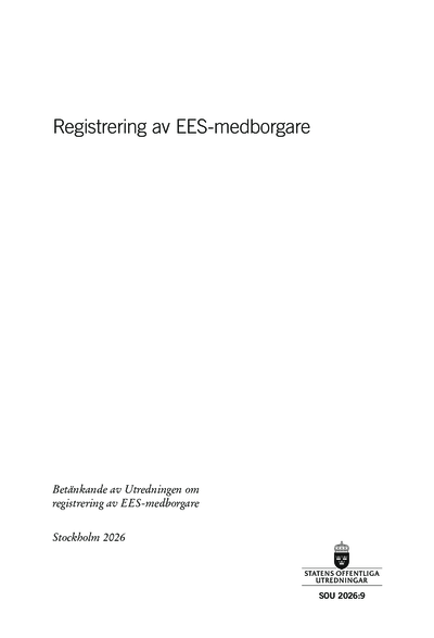 Omslaget till SOU 2026:9