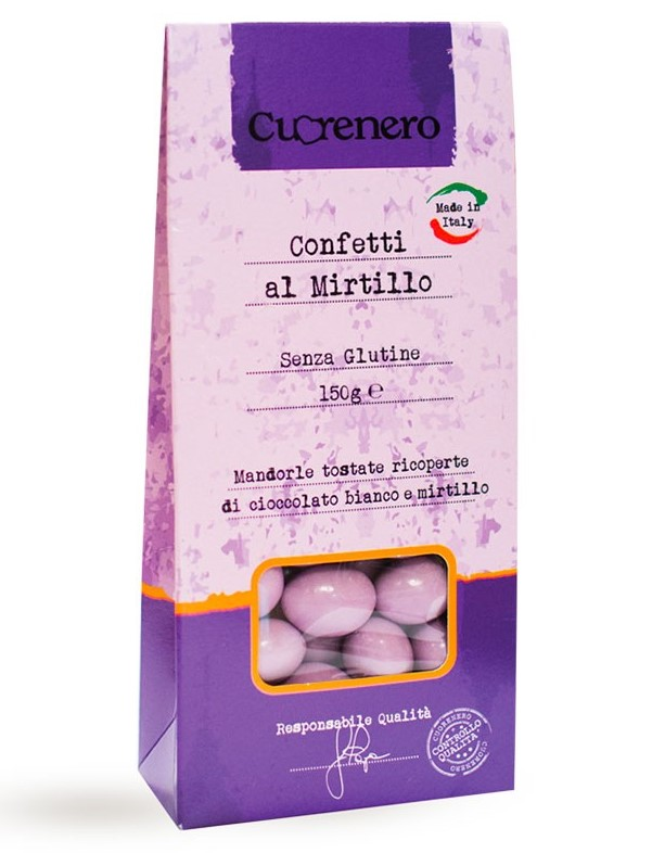 Cuorenero Confetti Senza Glutine al Mirtillo Confetti al Mirtillo in