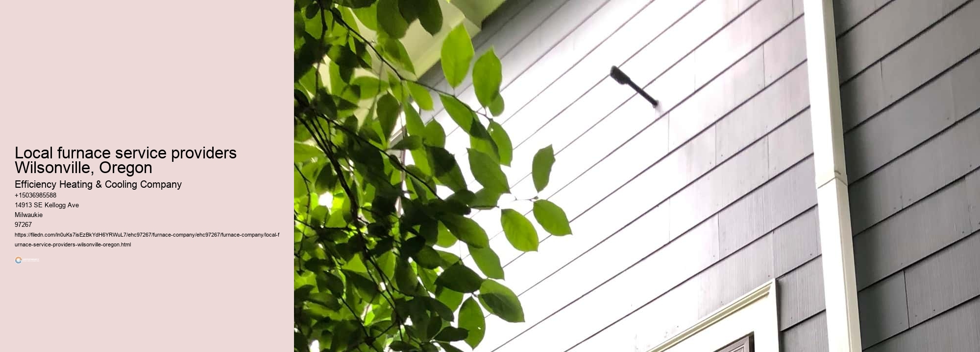 Local furnace service providers Wilsonville, Oregon