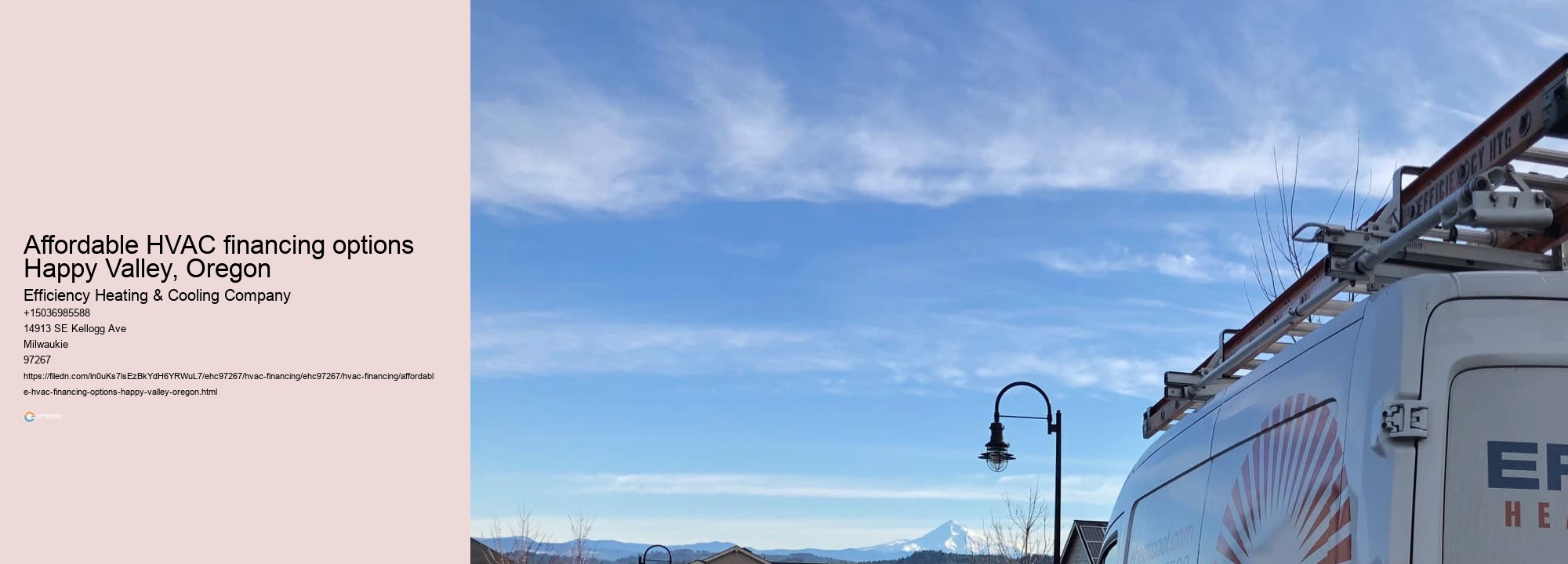 Affordable HVAC financing options Happy Valley, Oregon